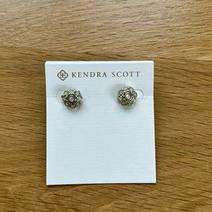 5/$22 gold and pale green earrings